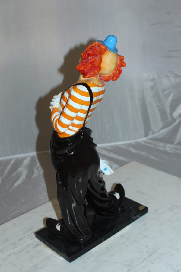 Clown - small Bronze Statue -  Size: 12"L x 6"W x 23"H.