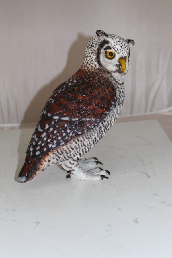 Owl Bronze Statue -  Size: 12"L x 6"W x 12"H.