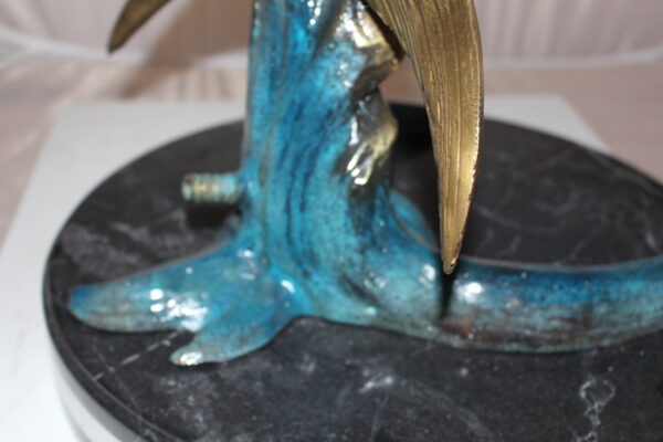 One Sailfish Bronze Statue -  Size: 18"L x 18"W x 43"H.