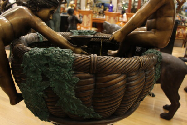 Kids Playing in Fountain Bronze Statue -  Size: 38"L x 32"W x 45"H.