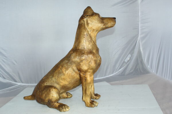 Jack Russell Dog Bronze Statue -  Size: 22"L x 8"W x 20"H.