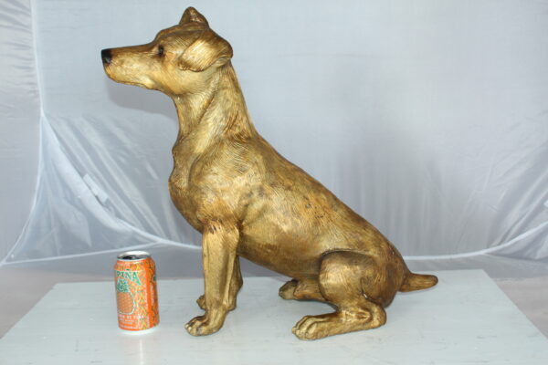 Jack Russell Dog Bronze Statue -  Size: 22"L x 8"W x 20"H.