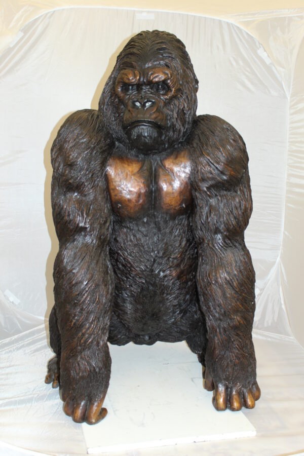 King Kong Bronze Statue -  Size: 32"L x 28"W x 49"H.