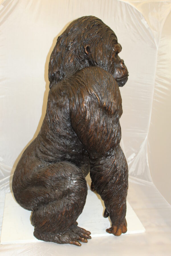 King Kong Bronze Statue -  Size: 32"L x 28"W x 49"H.