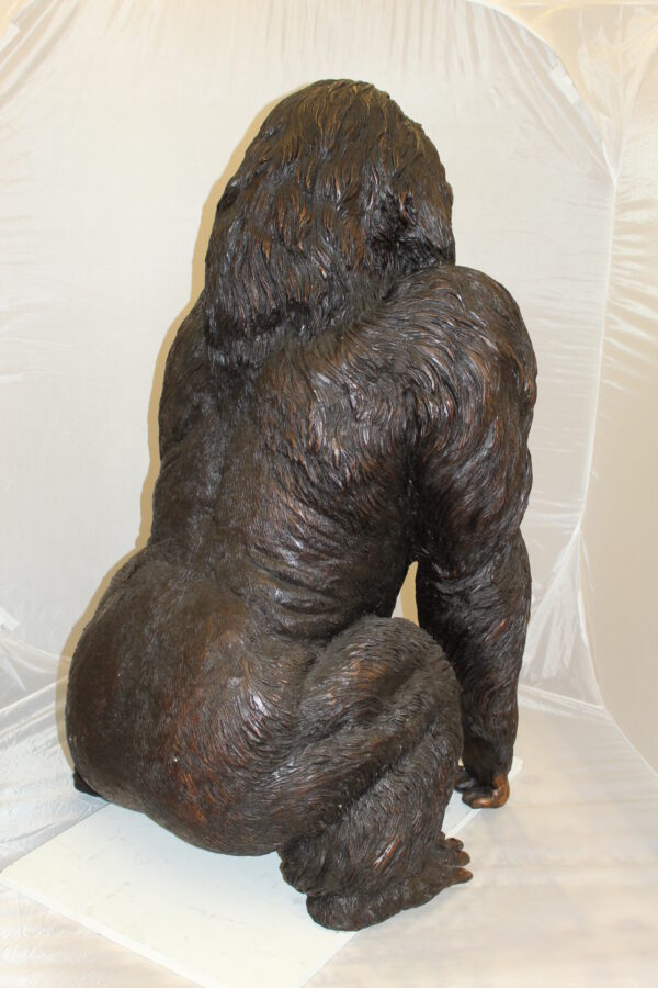 King Kong Bronze Statue -  Size: 32"L x 28"W x 49"H.