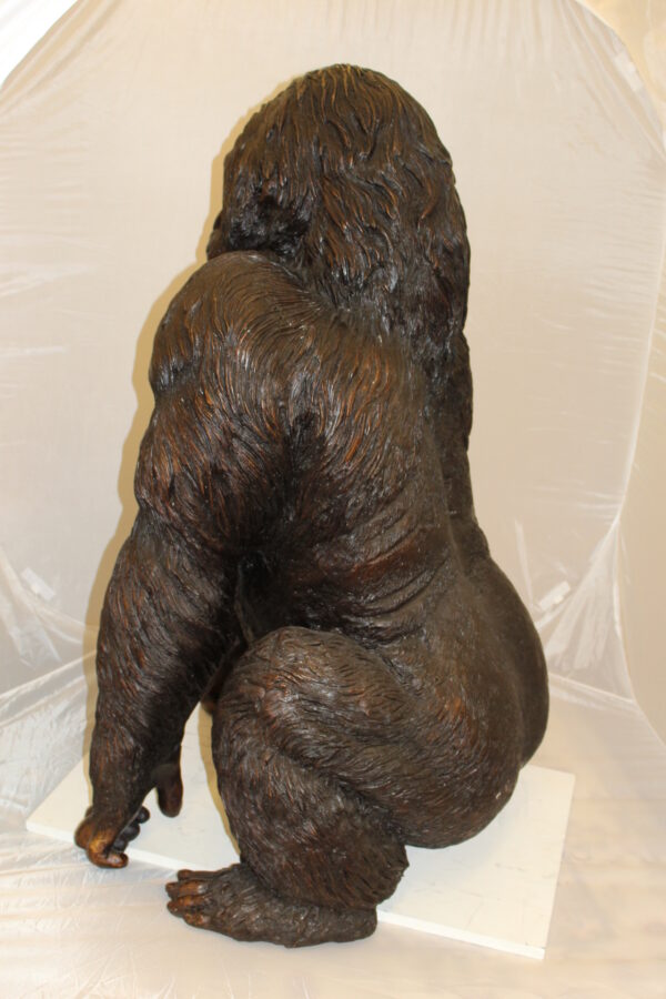 King Kong Bronze Statue -  Size: 32"L x 28"W x 49"H.