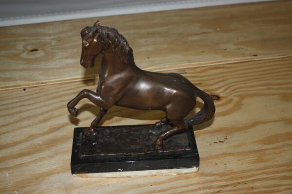 Running horse Bronze statue -  Size: 7.5"L x 3.5"W x 9"H.