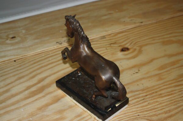 Running horse Bronze statue -  Size: 7.5"L x 3.5"W x 9"H.