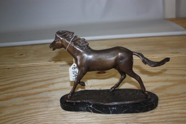 Running horse - Bronze Statue -  Size: 12"L x 4"W x 8"H.