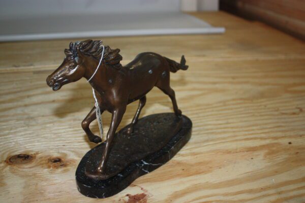 Running horse - Bronze Statue -  Size: 12"L x 4"W x 8"H.