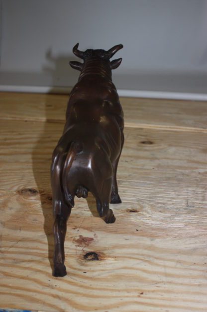 Bull Head up - Bronze Statue -  Size: 15"L x 4"W x 10"H.