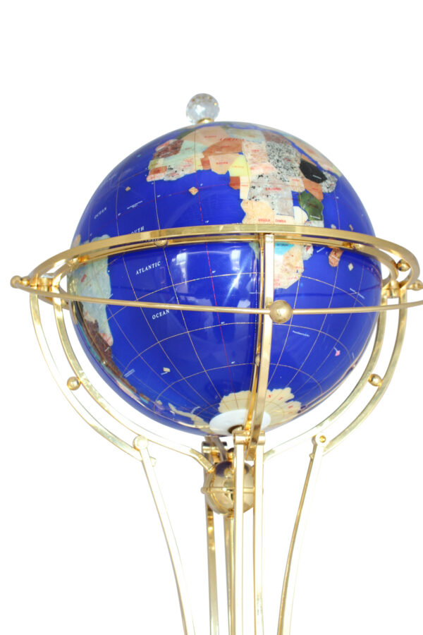 Illuminated Blue Ocean World Globe Rotating by motor -  18"L x 18"W x 42"H.