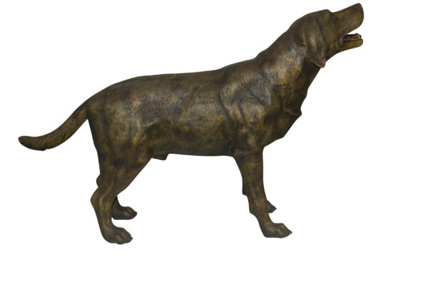 Labrador Retriever Bronze Statue -  Size: 12"L x 50"W x 31"H.