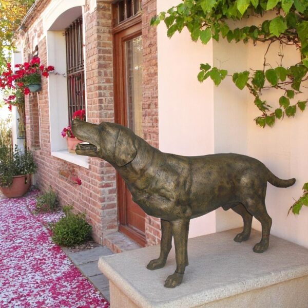 Labrador Retriever Bronze Statue -  Size: 12"L x 50"W x 31"H. - Image 2