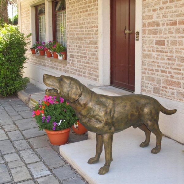 Labrador Retriever Bronze Statue -  Size: 12"L x 50"W x 31"H. - Image 3