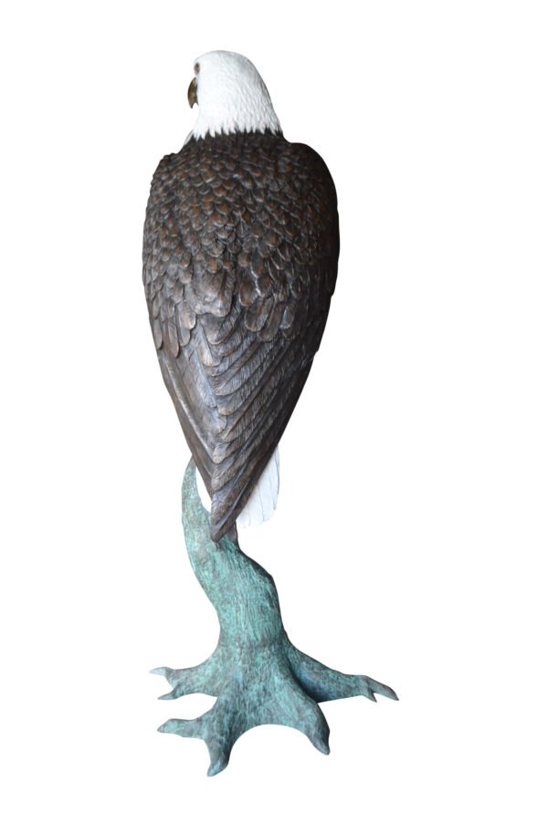 Large Eagle on a branch Bronze Statue -  Size: 29"L x 29"W x 74"H. - Image 11
