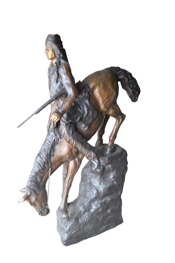 Mountain Man, Giant, By Remington Bronze Statue -  Size: 57"L x 221"W x 71"H.