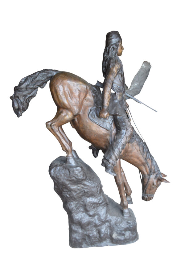 Mountain Man, Giant, By Remington Bronze Statue -  Size: 57"L x 221"W x 71"H. - Image 12