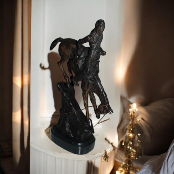 Mountain man -small, by Remington Bronze Statue -  7"L x 2.5"W x 11"H. - Image 3