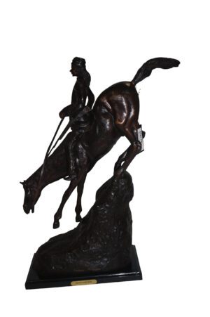 Mountain man Bronze by Fredrick Remington -  Size: 20"L x 8"W x 27"H.