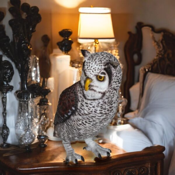 Owl Bronze Statue -  Size: 12"L x 6"W x 12"H. - Image 3