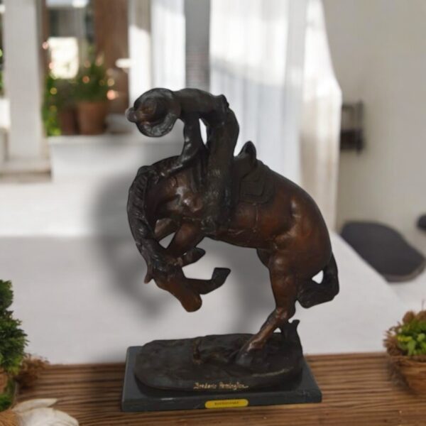 Rattlesnake by Remington Bronze Statue -  Size: 16"L x 13"W x 22"H. - Image 3