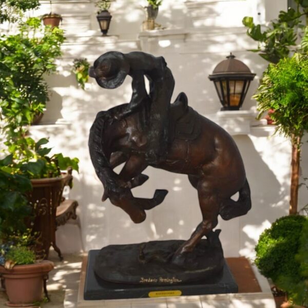 Rattlesnake by Remington Bronze Statue -  Size: 16"L x 13"W x 22"H. - Image 2