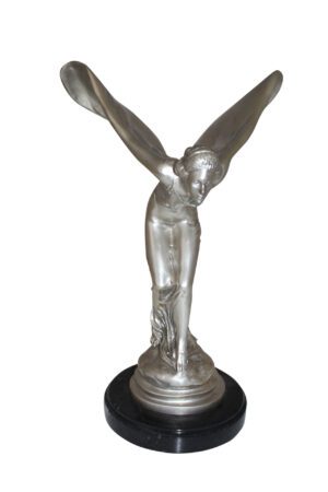 Rolls Royce -Small Bronze Statue -  Size: 9"L x 9"W x 14"H.