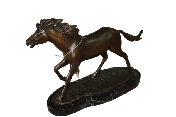 Running horse - Bronze Statue -  Size: 12"L x 4"W x 8"H.