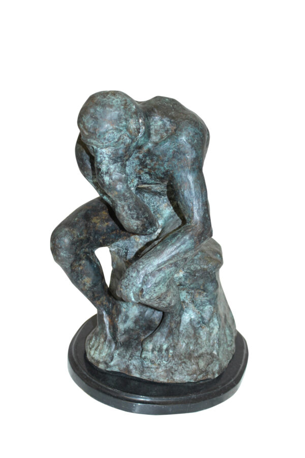 The Thinker Bronze Statue -  Size: 10"L x 12"W x 17"H.