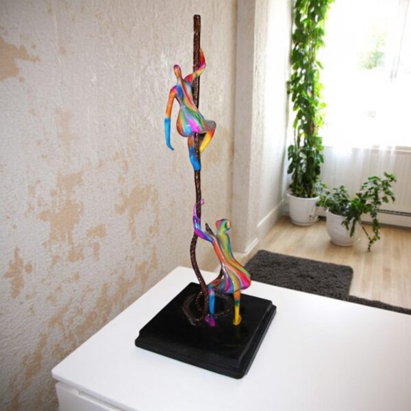 Two boys Made of Bronze Climbing on Rope - Image 2