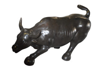 Wall street Bull - large Bronze Statue -  Size: 22"L x 50"W x 33"H.