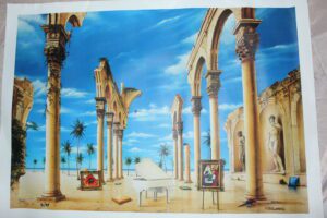 Orlando Quevedo Giclée - Ancient time Painting -  Size: 21"L x 13.5"W