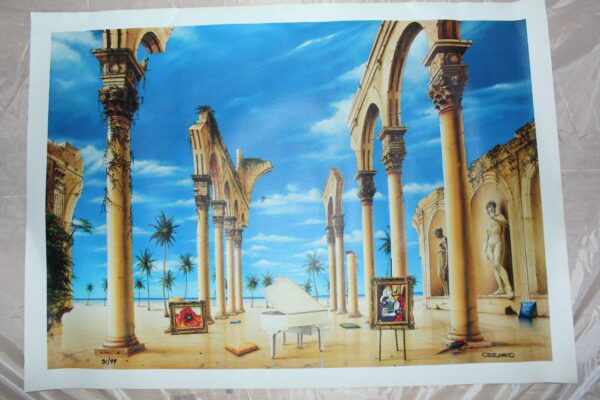 Orlando Quevedo Giclée - Ancient time Painting -  Size: 21"L x 13.5"W