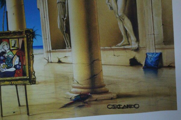 Orlando Quevedo Giclée "Ancient Times" Medium Painting -  Size: 30"L x 20.5"W