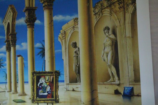 Orlando Quevedo Giclée "Ancient Times" Medium Painting -  Size: 30"L x 20.5"W