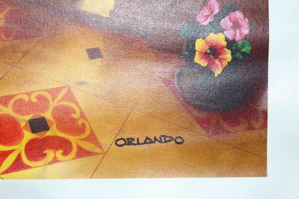 Orlando Quevedo Giclée - Lady in Venice Medium Painting -  Size 20.5"L x 30"W