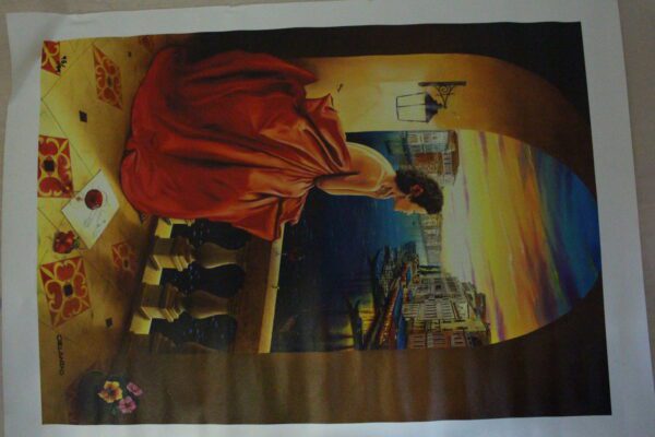 Orlando Quevedo Giclée - Lady in Venice Medium Painting -  Size 20.5"L x 30"W
