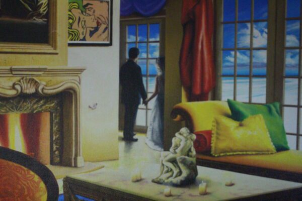 Orlando Quevedo Giclée - Love Story Painting -  Size: 21"L x 13.5"W