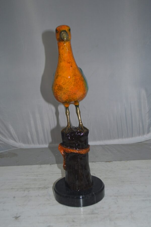 Bird on Tree Bronze Statue - Size: 9"L x 18"W x 22"H. - Image 3