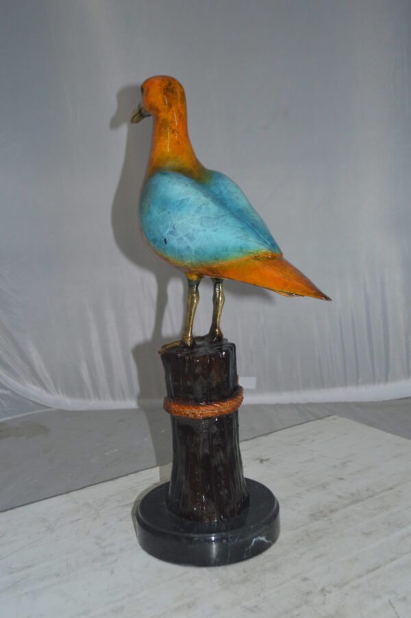 Bird on Tree Bronze Statue - Size: 9"L x 18"W x 22"H. - Image 7