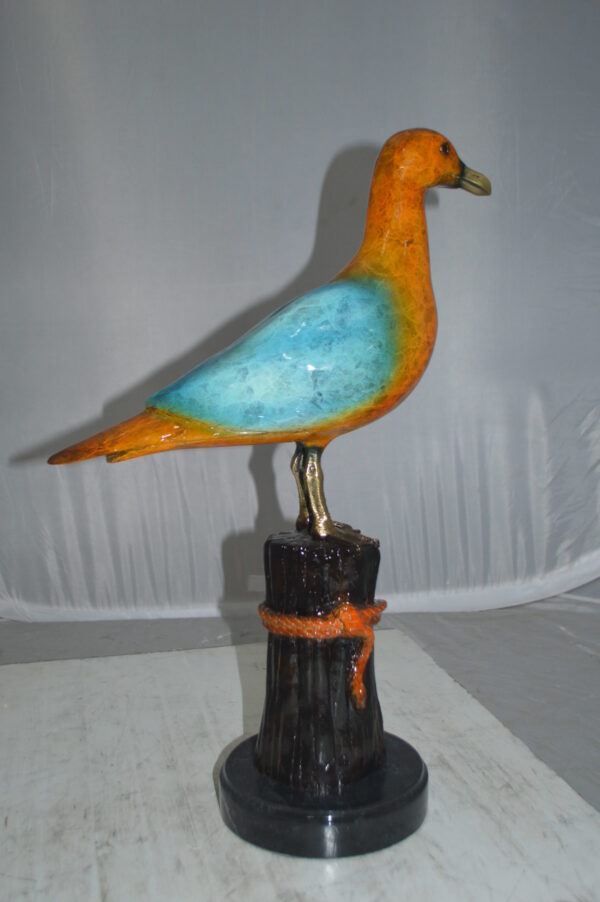 Bird on Tree Bronze Statue - Size: 9"L x 18"W x 22"H. - Image 10