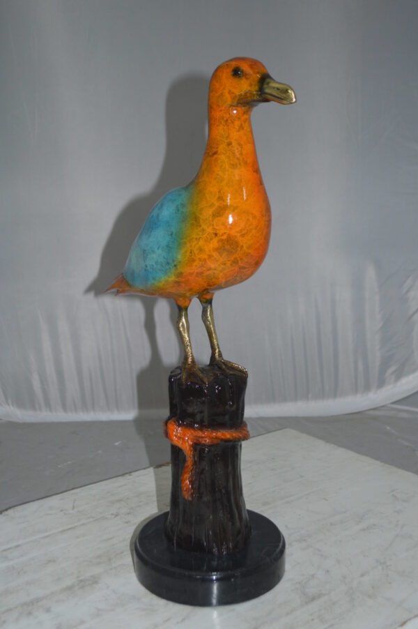 Bird on Tree Bronze Statue - Size: 9"L x 18"W x 22"H. - Image 12