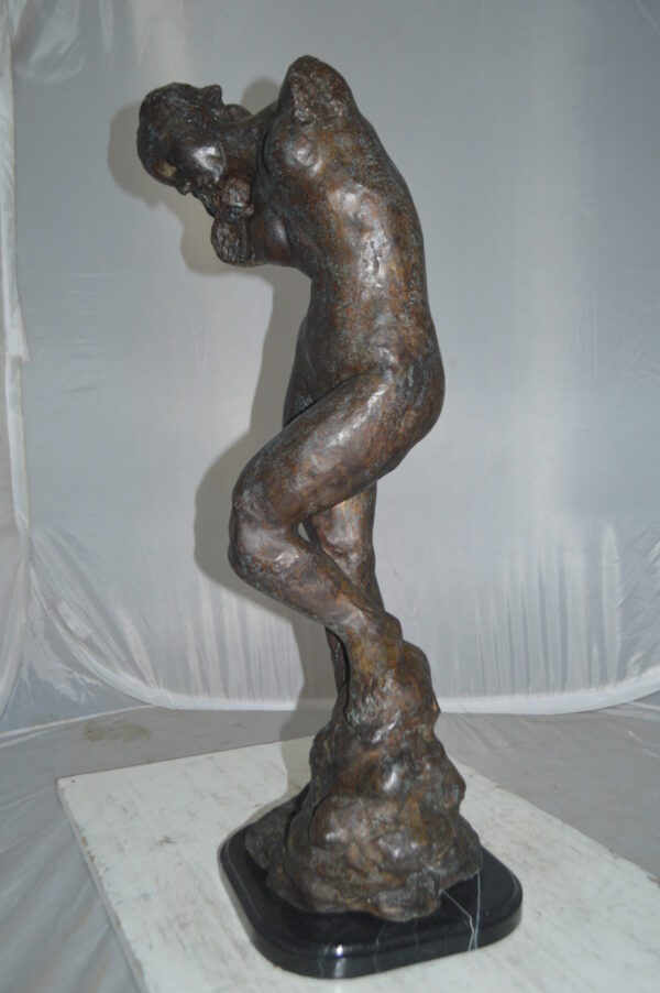 Eve Replica by Rodin Bronze Statue -  Size: 10"L x 10"W x 32"H. - Image 11
