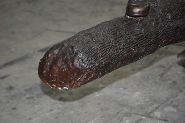 Two Boys Fishing on Tree Log Bronze Fountain -  Size: 53"L x 25"W x 47"H. - Image 12