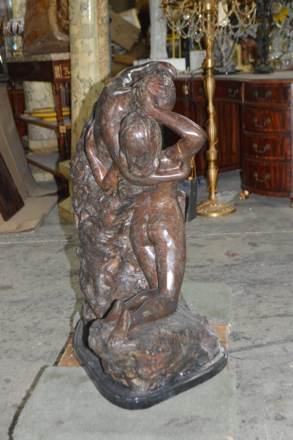 Lovers replica by Rodin Bronze Statue -  Size: 28"L x 18"W x 32"H. - Image 4