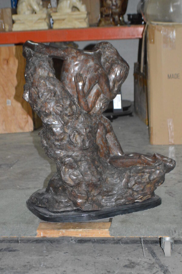 Lovers replica by Rodin Bronze Statue -  Size: 28"L x 18"W x 32"H. - Image 6