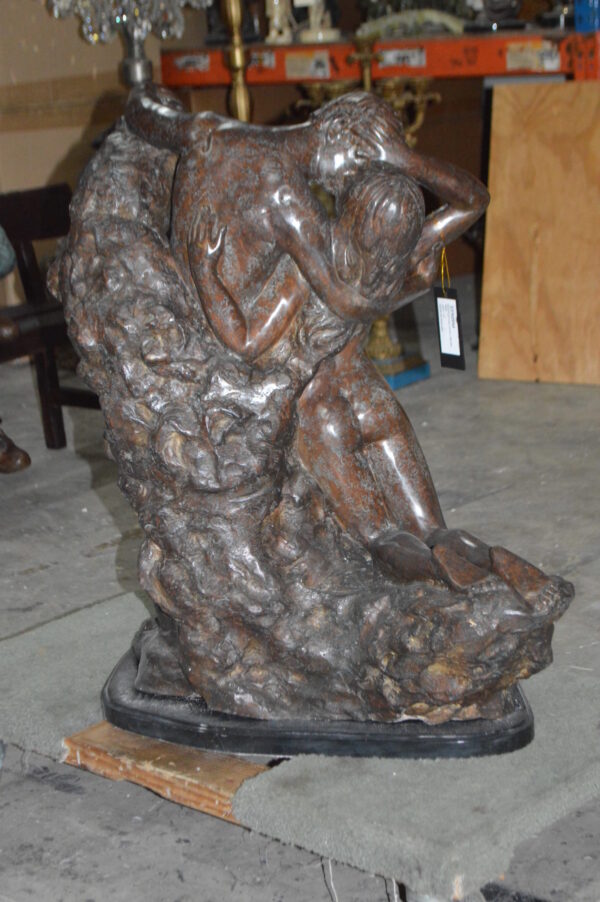 Lovers replica by Rodin Bronze Statue -  Size: 28"L x 18"W x 32"H. - Image 7