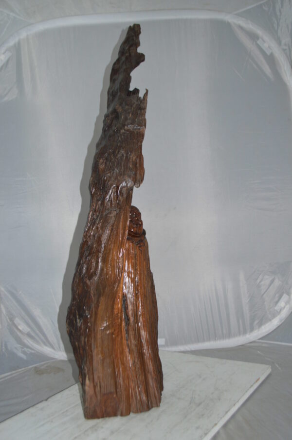 Wood Carved Buddha CC4 -  Size: 15"L x 10"W x 45"H. - Image 3