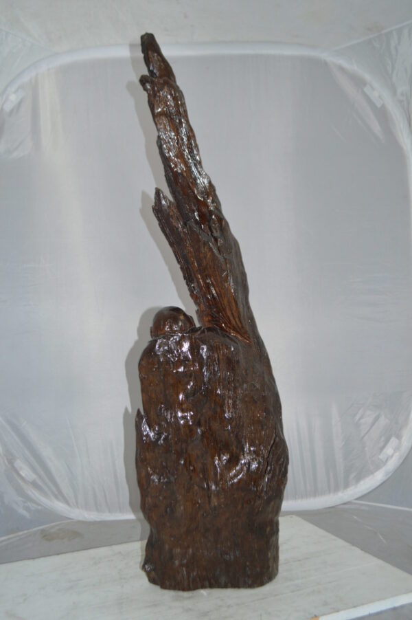 Wood Carved Buddha CC4 -  Size: 15"L x 10"W x 45"H. - Image 6